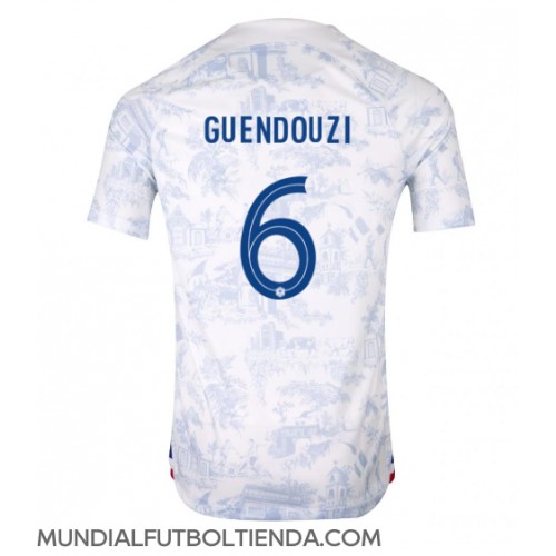 Camiseta Francia Matteo Guendouzi #6 Segunda Equipación Replica Mundial 2022 mangas cortas